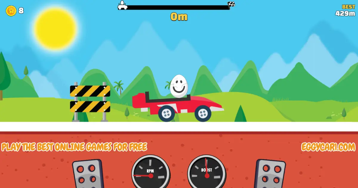 Eggy Car Formula Style Vehicle At Starting Line