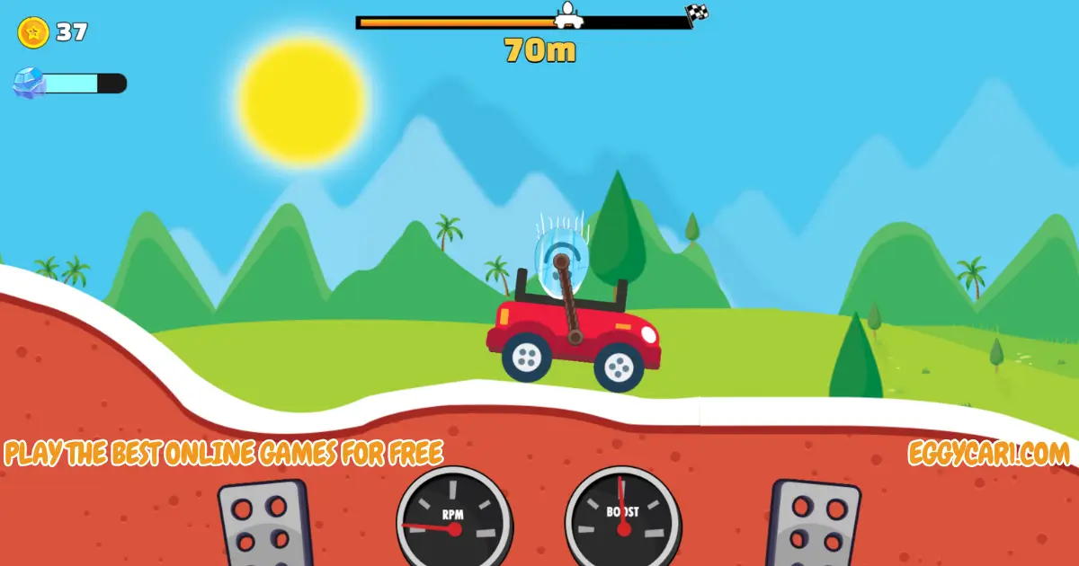 Eggy Car Magnet Power-Up At 70m Pulling Nearby Coins